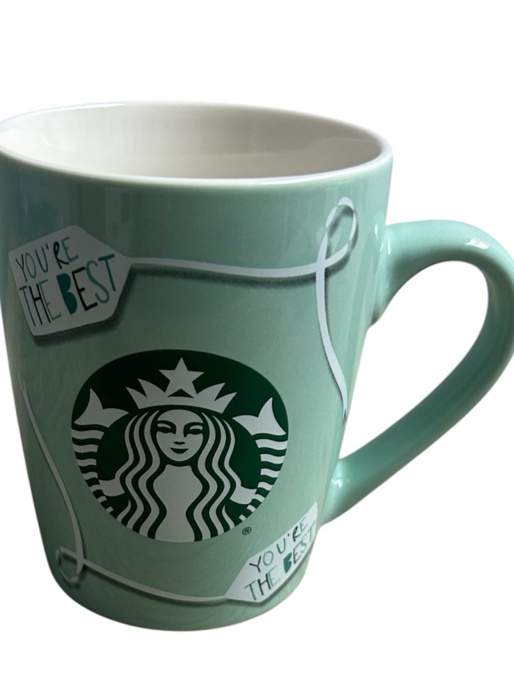 Starbucks Logo “You’re the Best” Green Ceramic Coffee Mug Collector’s 10oz